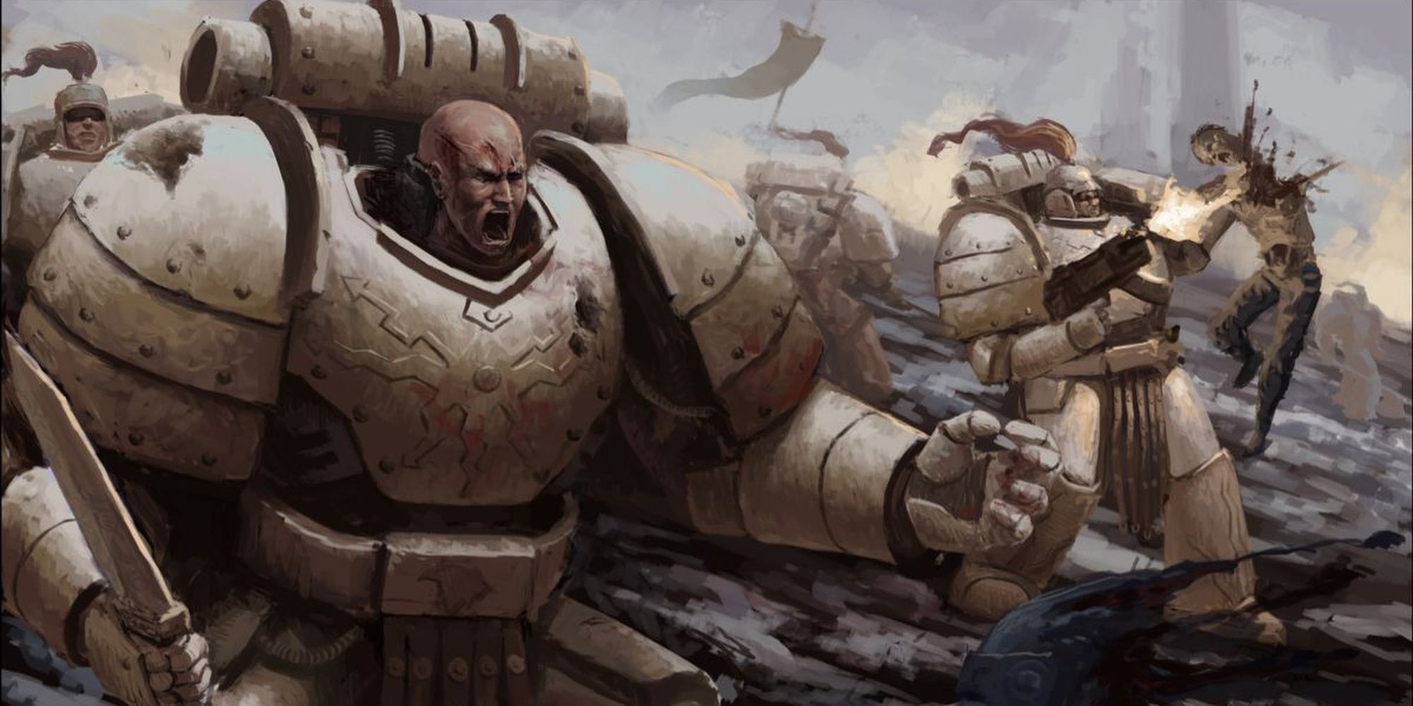 Warhammer 40,000: The Emperors Thunder Warriors Purging Humans
