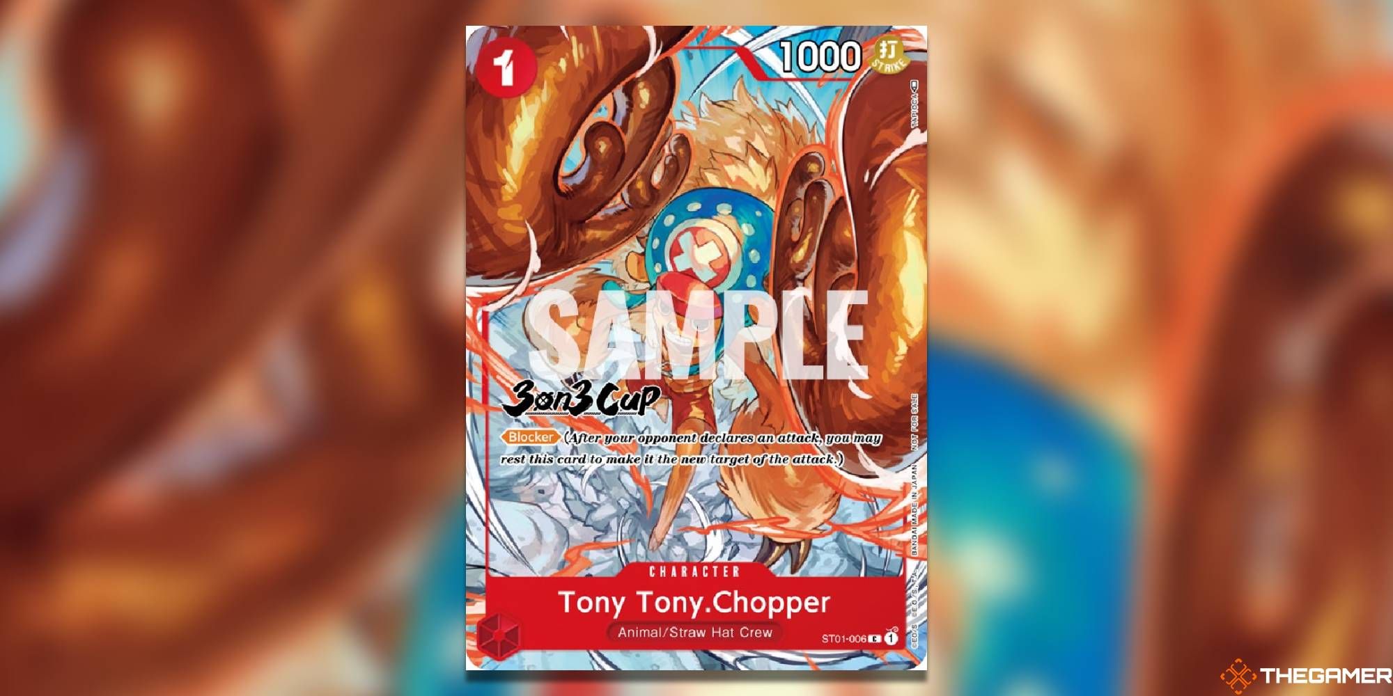 tony tony chopper 3-on-3 winner one piece card game