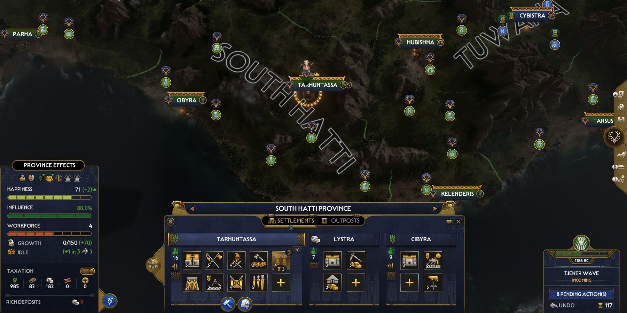 Kurunta's capital of Tarhuntassa in Total War: Pharaoh