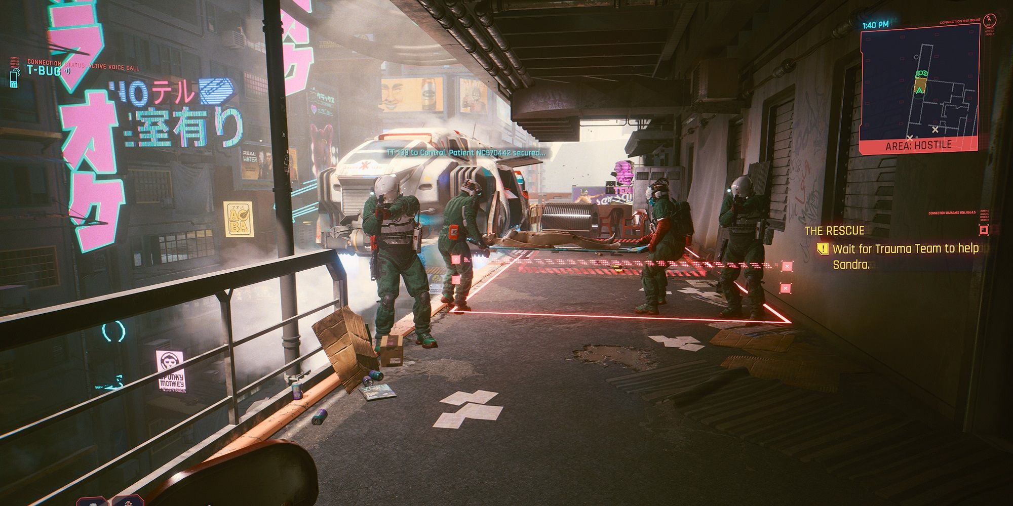 trauma team arriving in cyberpunk 2077