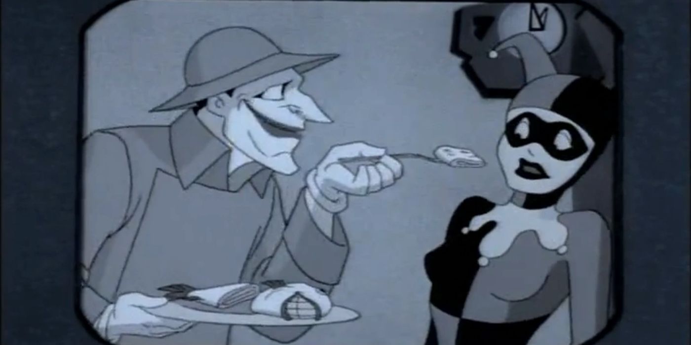 Joker Trying To Feed Harley Quinn His Poisoned Smiling Fish