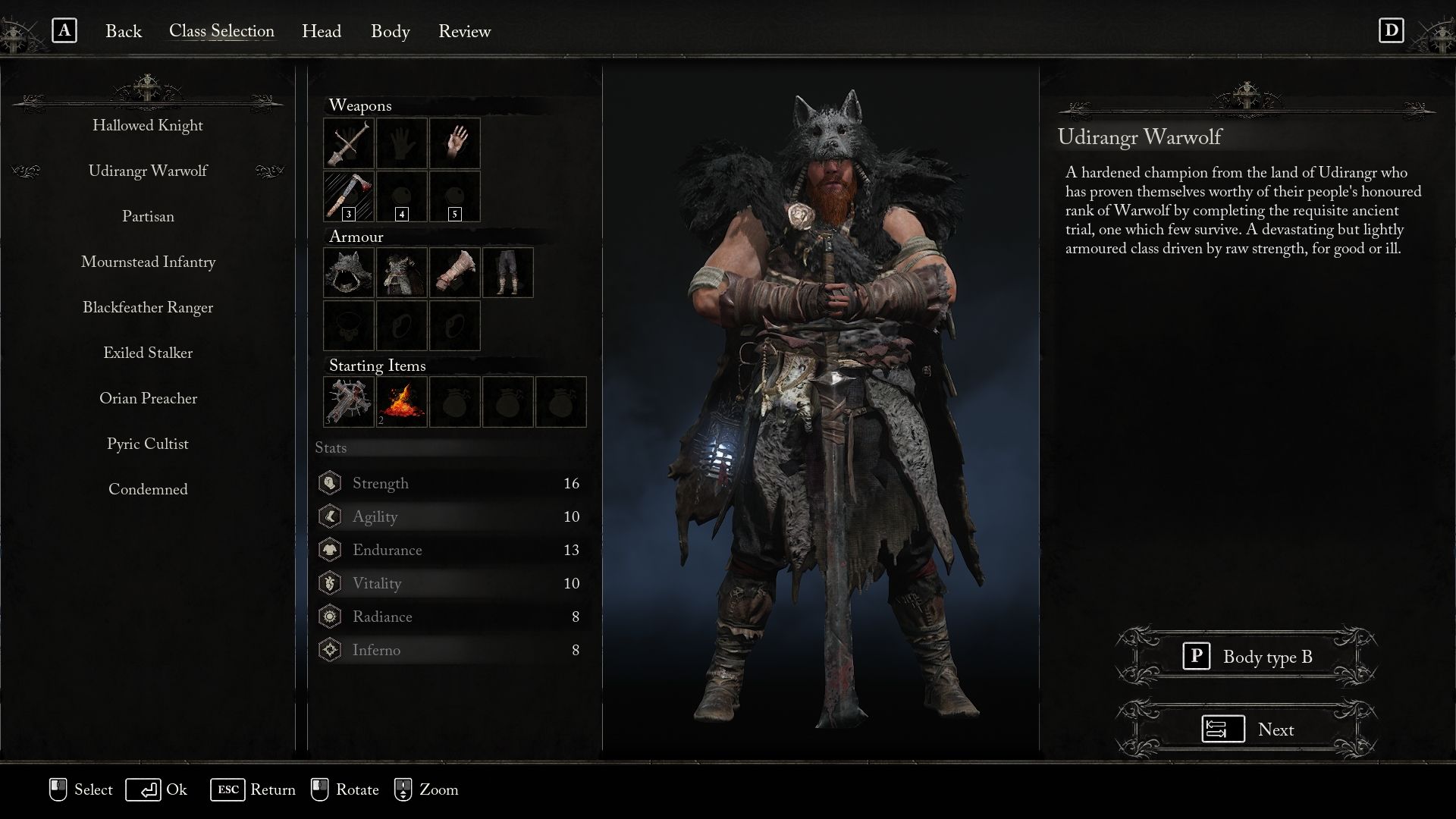 Udirangr Warworf class overview Lords of the Fallen