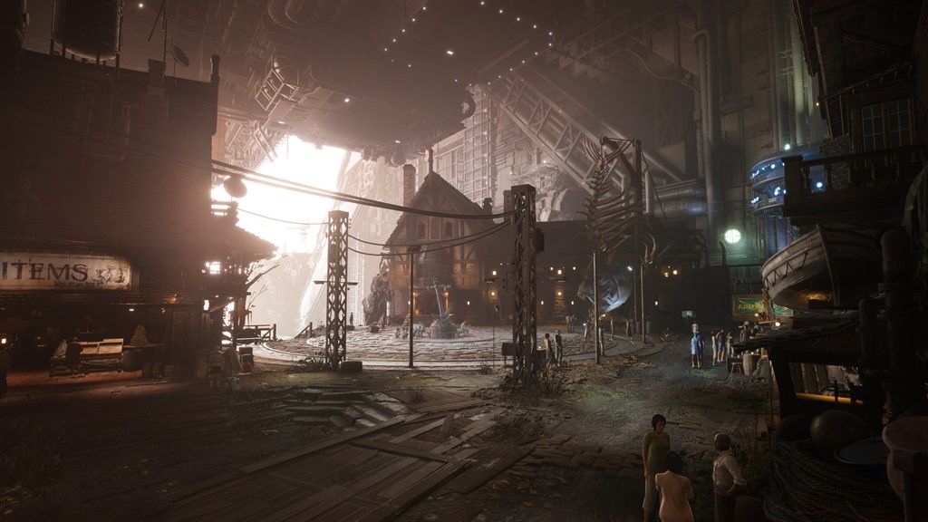Under Junon at dusk in Final Fantasy 7 Rebirth