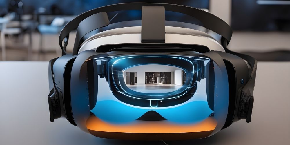 Image showcasing the blending of VR and reality in a headset