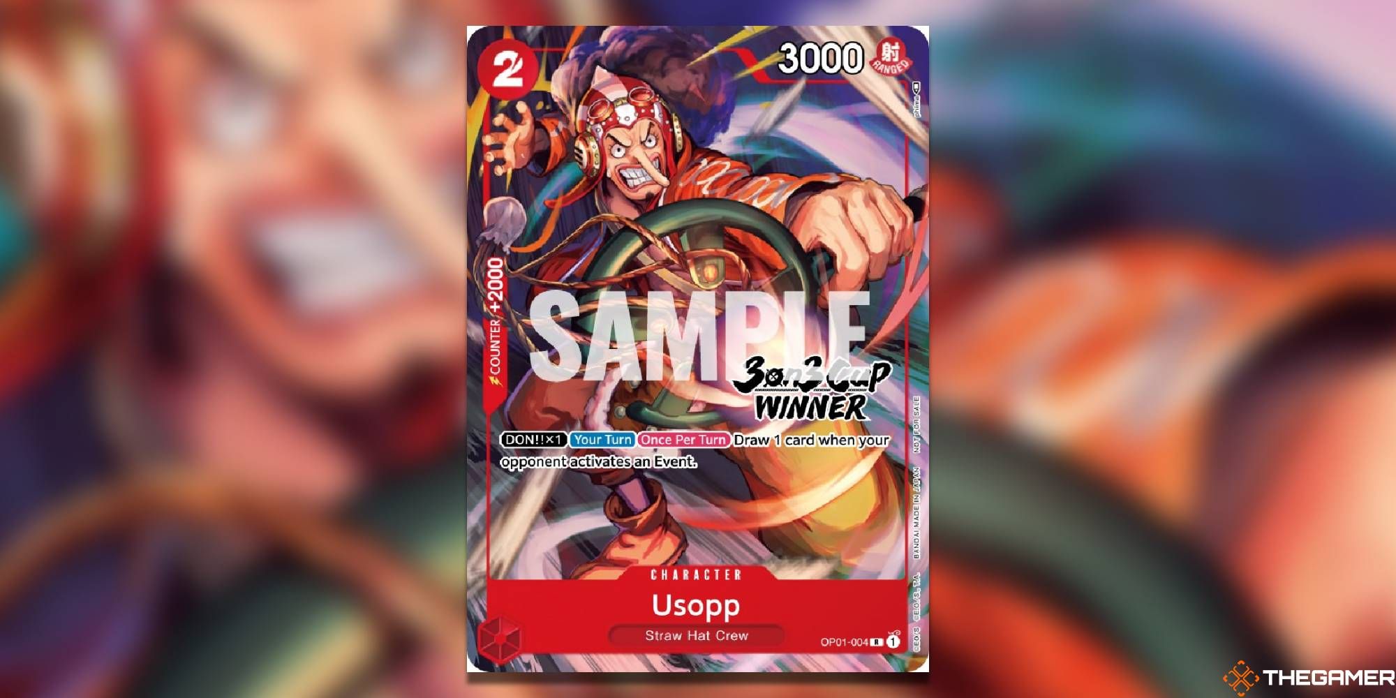 usopp 3-on-3 cup winner one piece card game