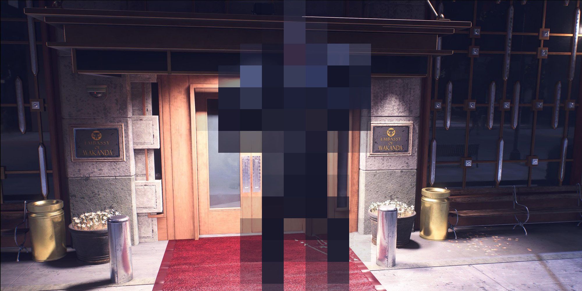 Spider-Man 2's secret character doing the Wakanda Salute.