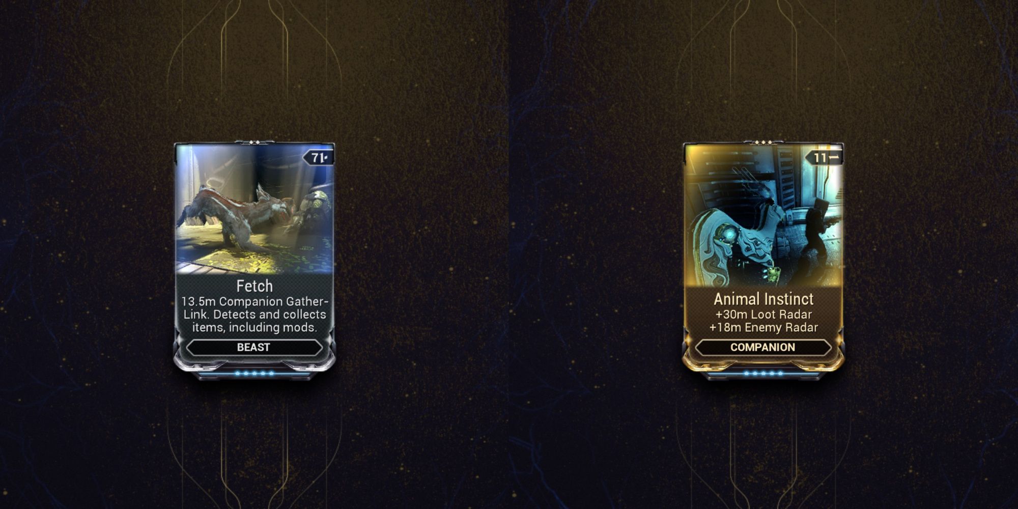 Warframe Fetch and Animal Instinct