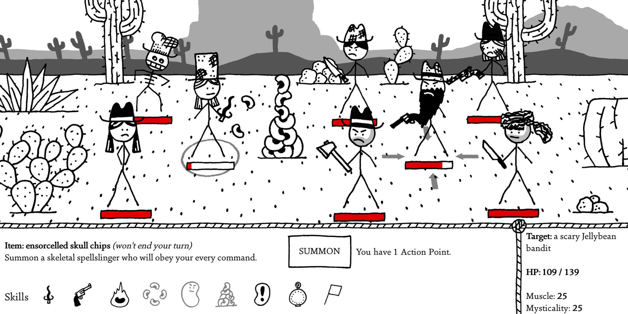 West Of Loathing Steam The Party Fights A Bunch Of Bandits