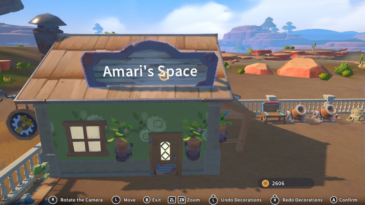 Player character in the building mode within Construction Junction Catalog and changing the door appearance of their house to a wood door with a window and metal bottom in My Time At Sandrock.