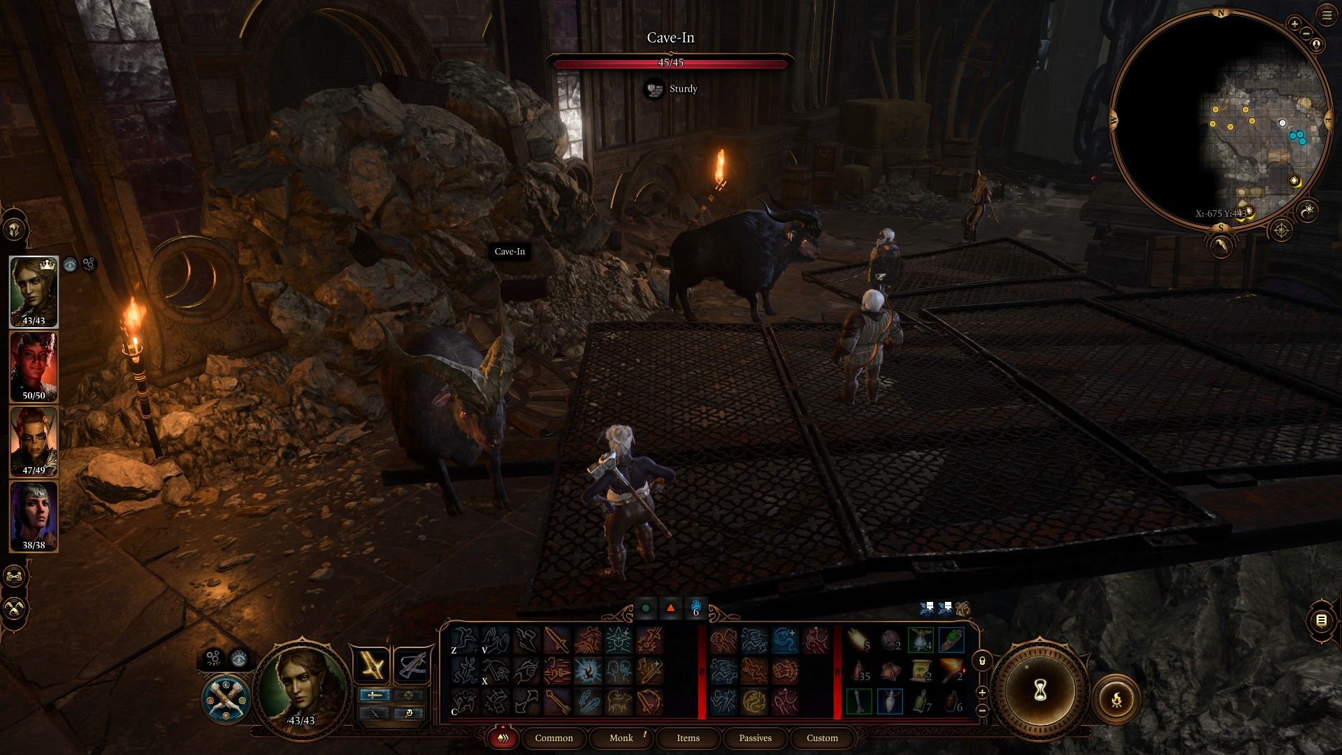 Baldur's Gate 3 Cave-in In Grymforge with duergar and rothe