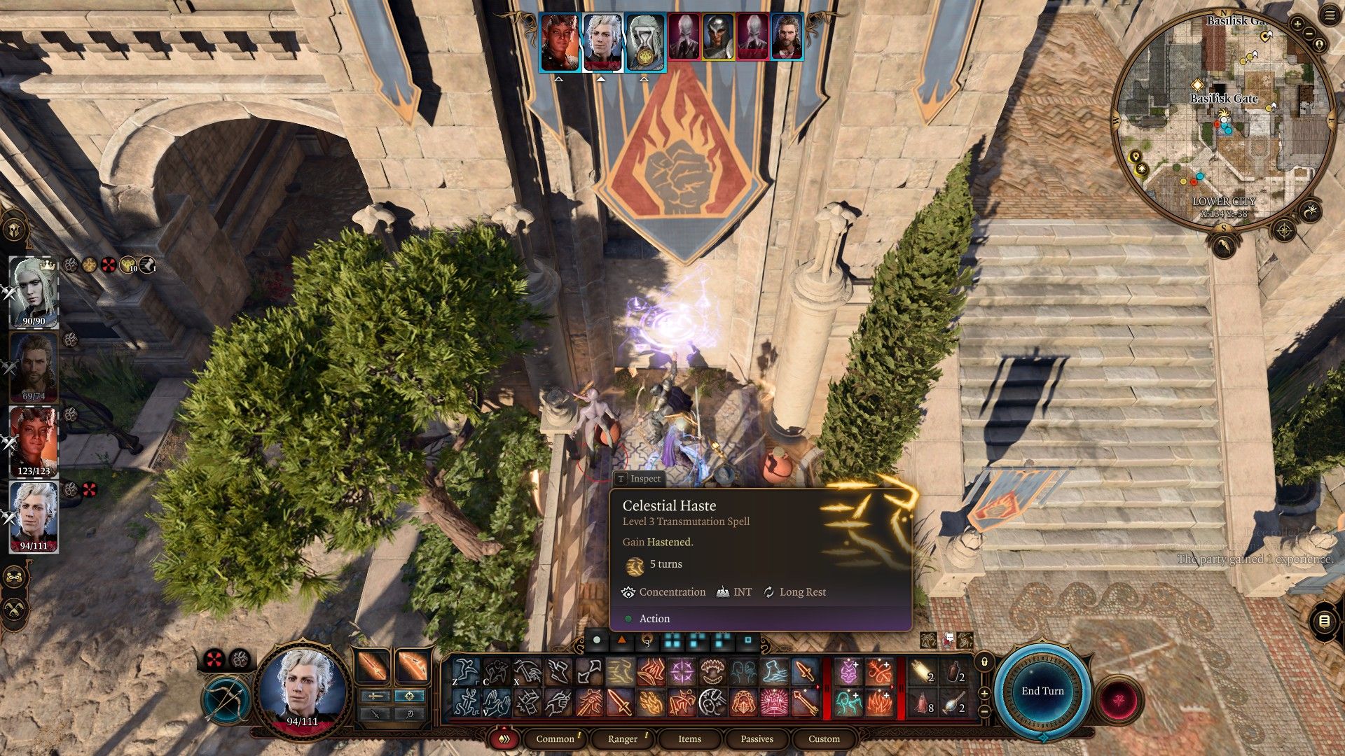 Astarion Hunter Ranger uses Haste with Gontr Mael bow in Baldur's Gate 3