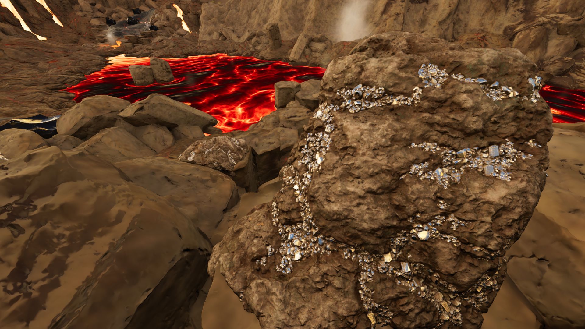 ARK: Survival Ascended: Metal Node in Volcano