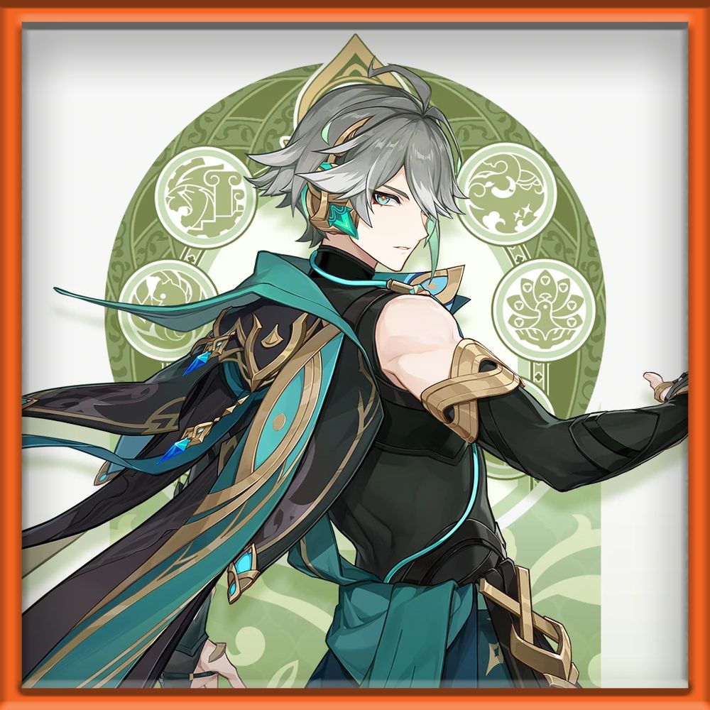 Alhaitham Genshin character portrait