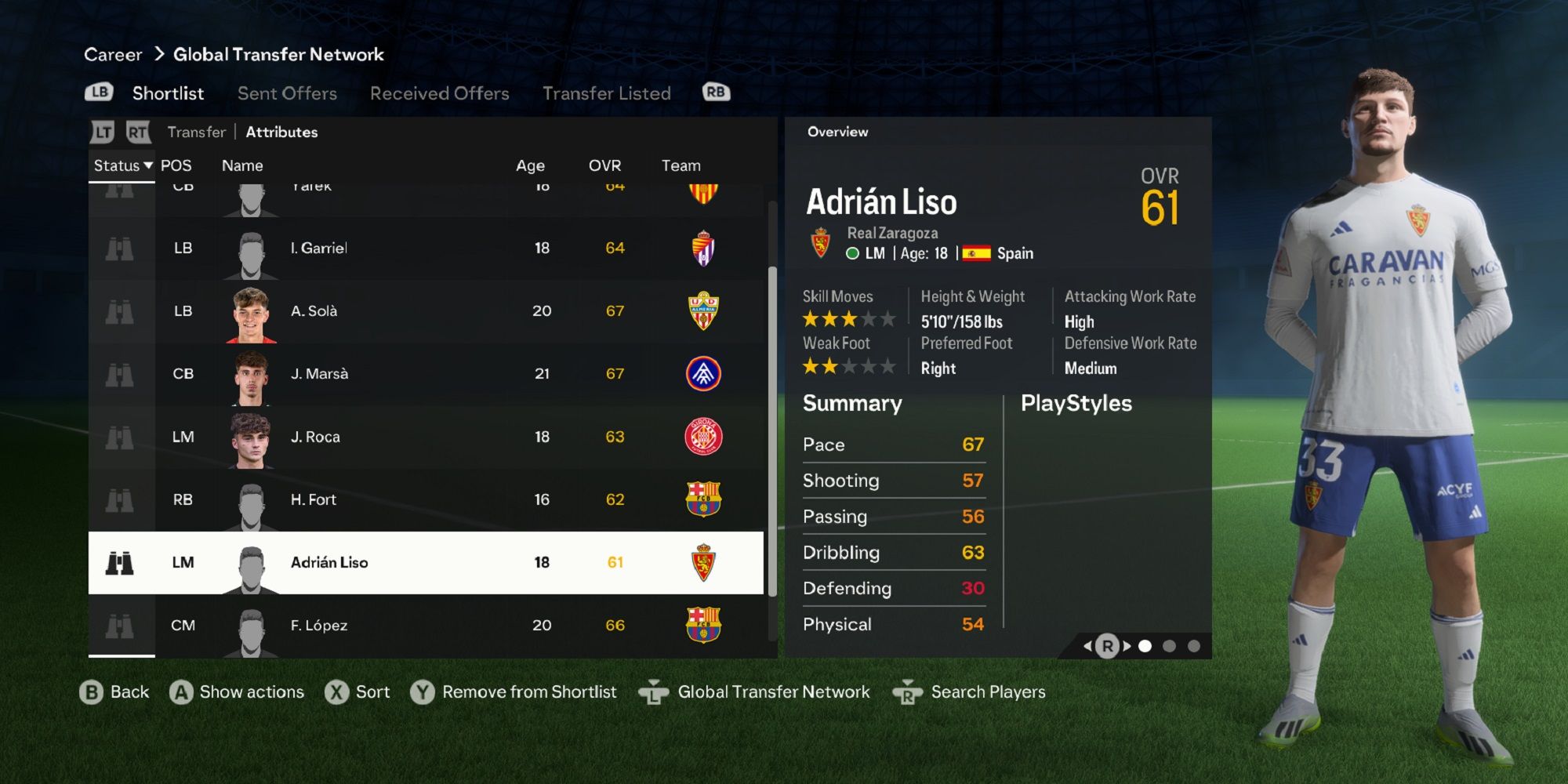 An image of Adrian Liso in EA Sports FC 24