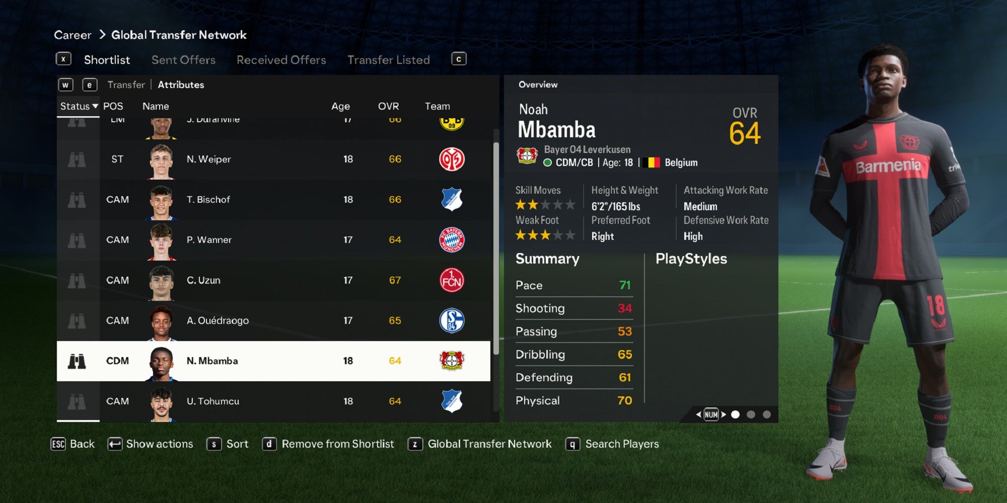 An image of Noah Mbamba in EA Sports FC 24