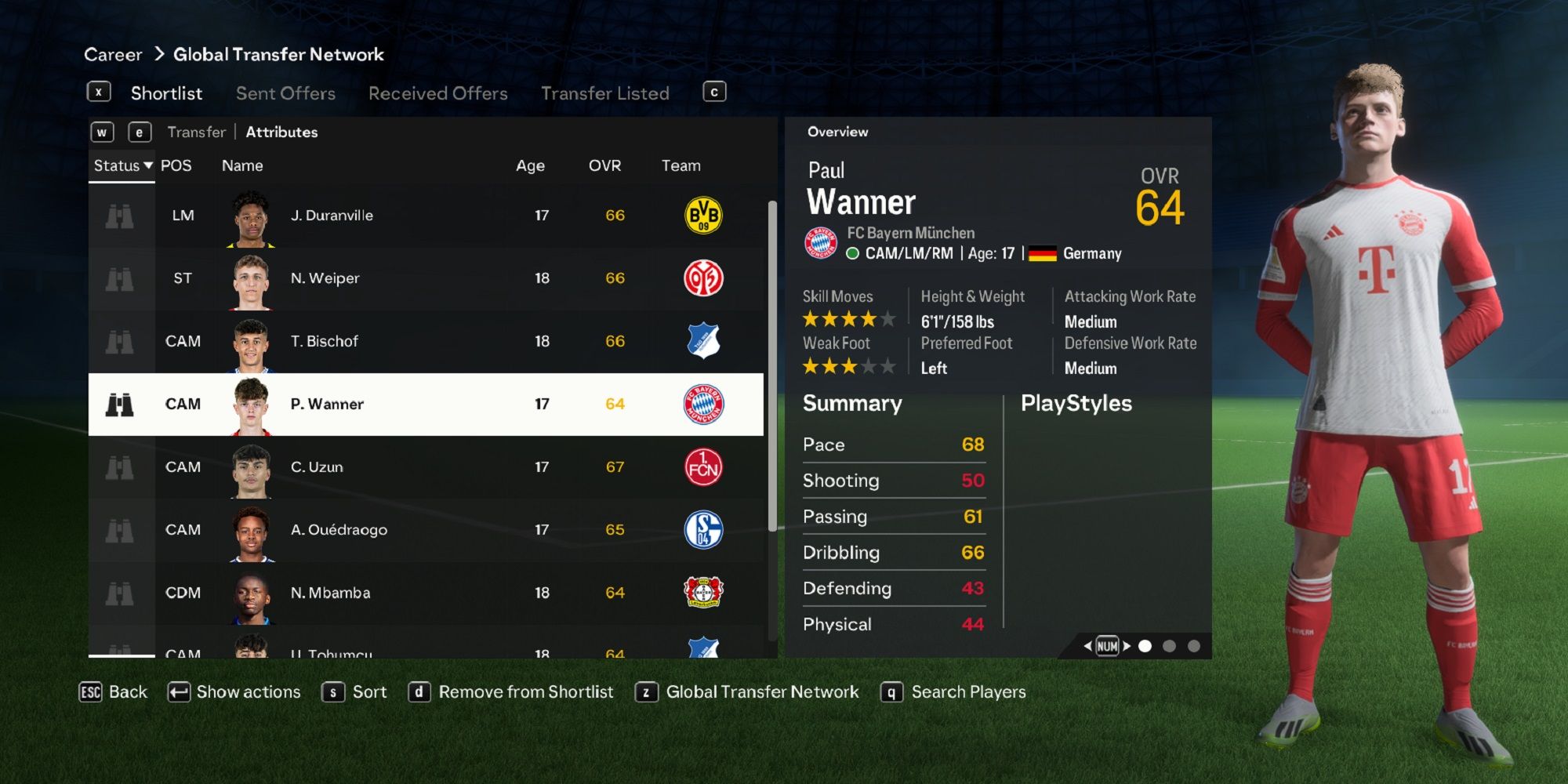 An image of Paul Wanner in EA Sports FC 24-1