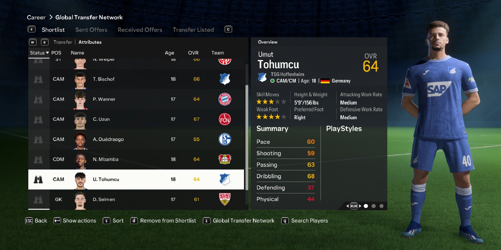 An image of Umut Tohumcu in EA Sports FC 24