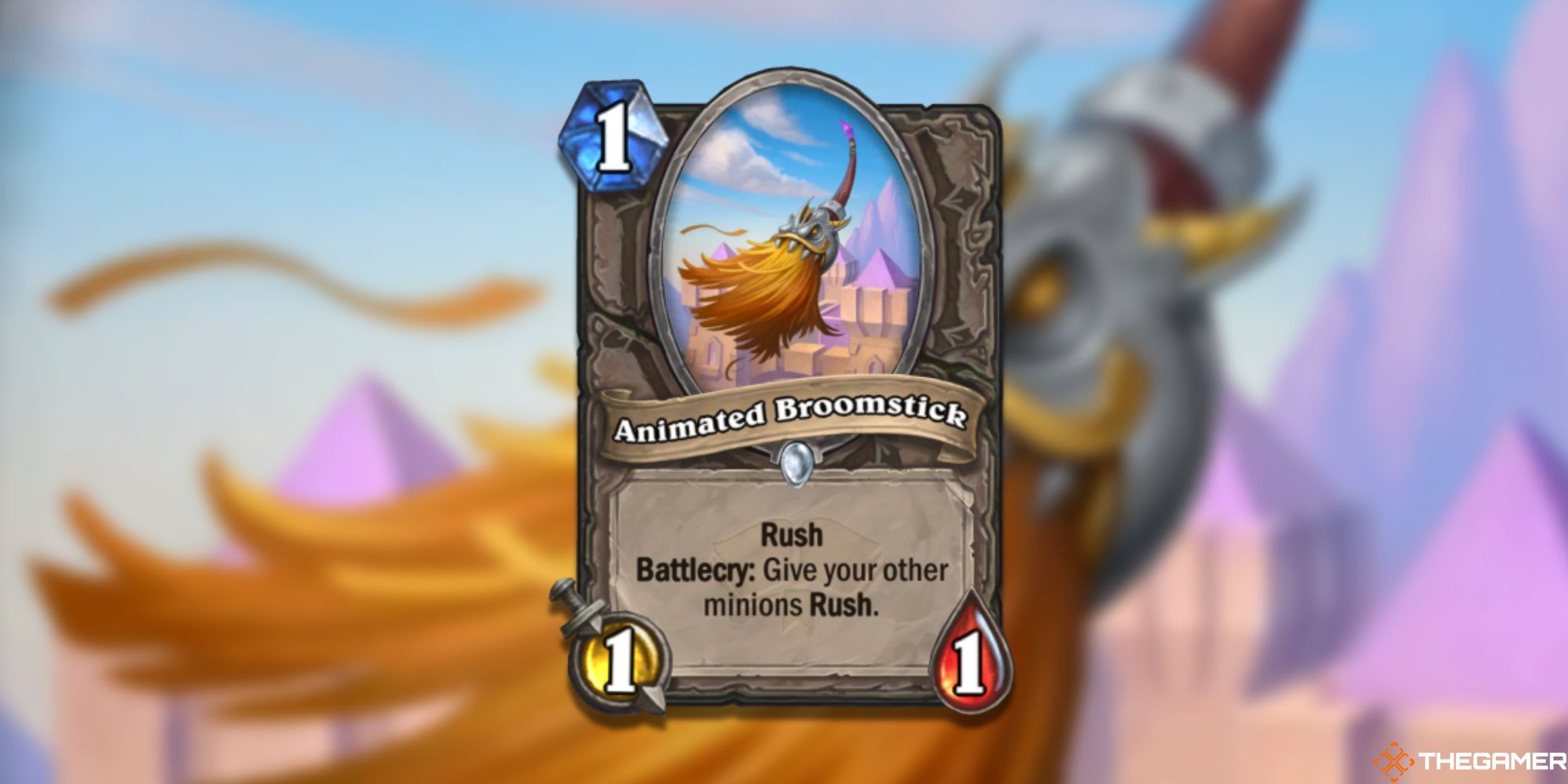Animated Broomstick Hearthstone Card