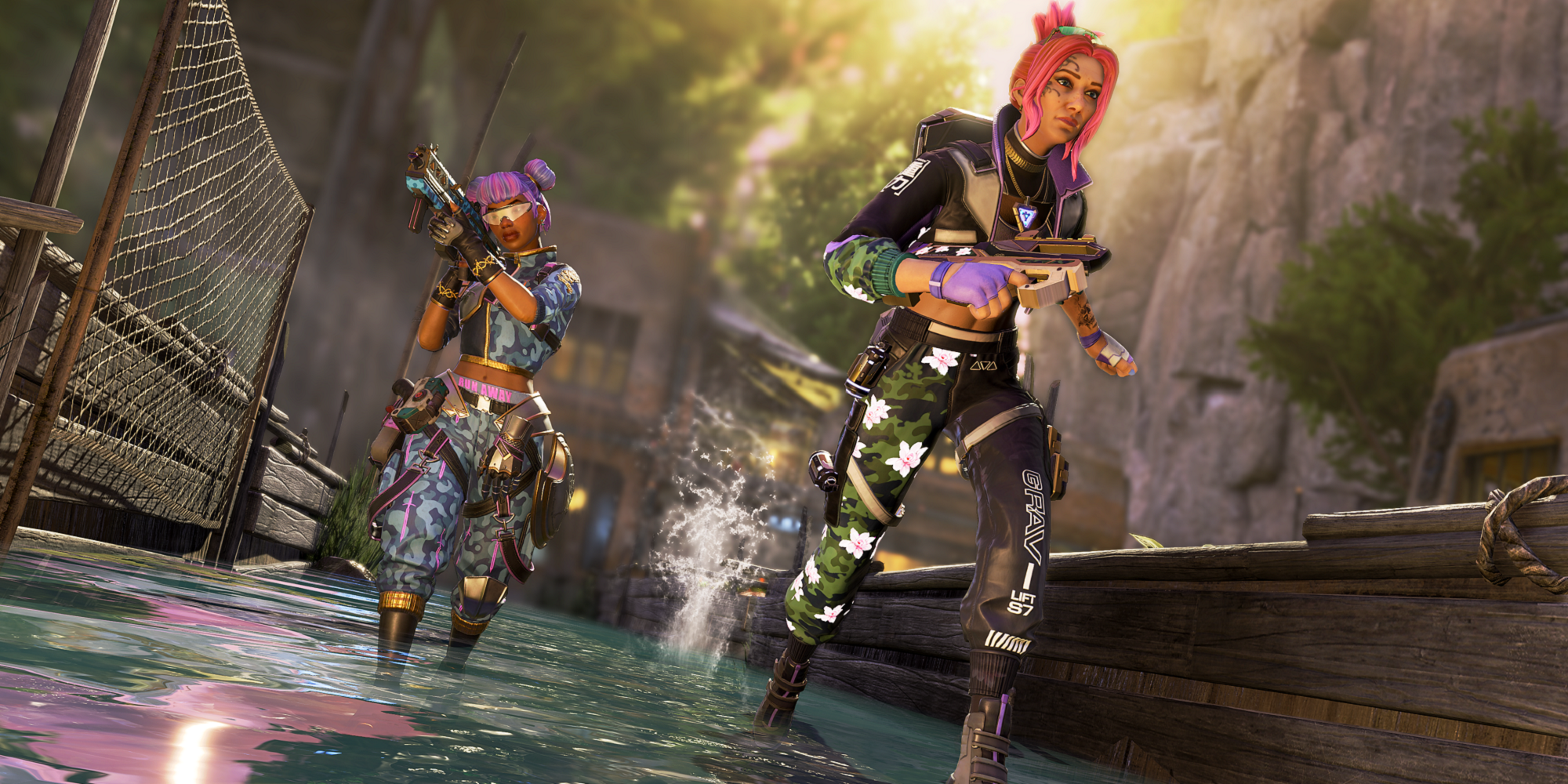 Apex Legends Post Malone Three Strikes LTM Lifeline and Horizon running