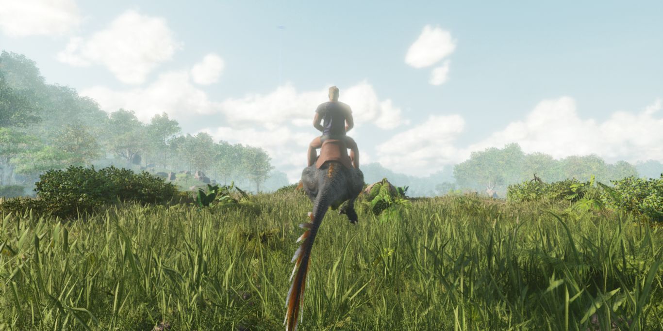 Ark Survival Ascended Raptor Jumping In Air