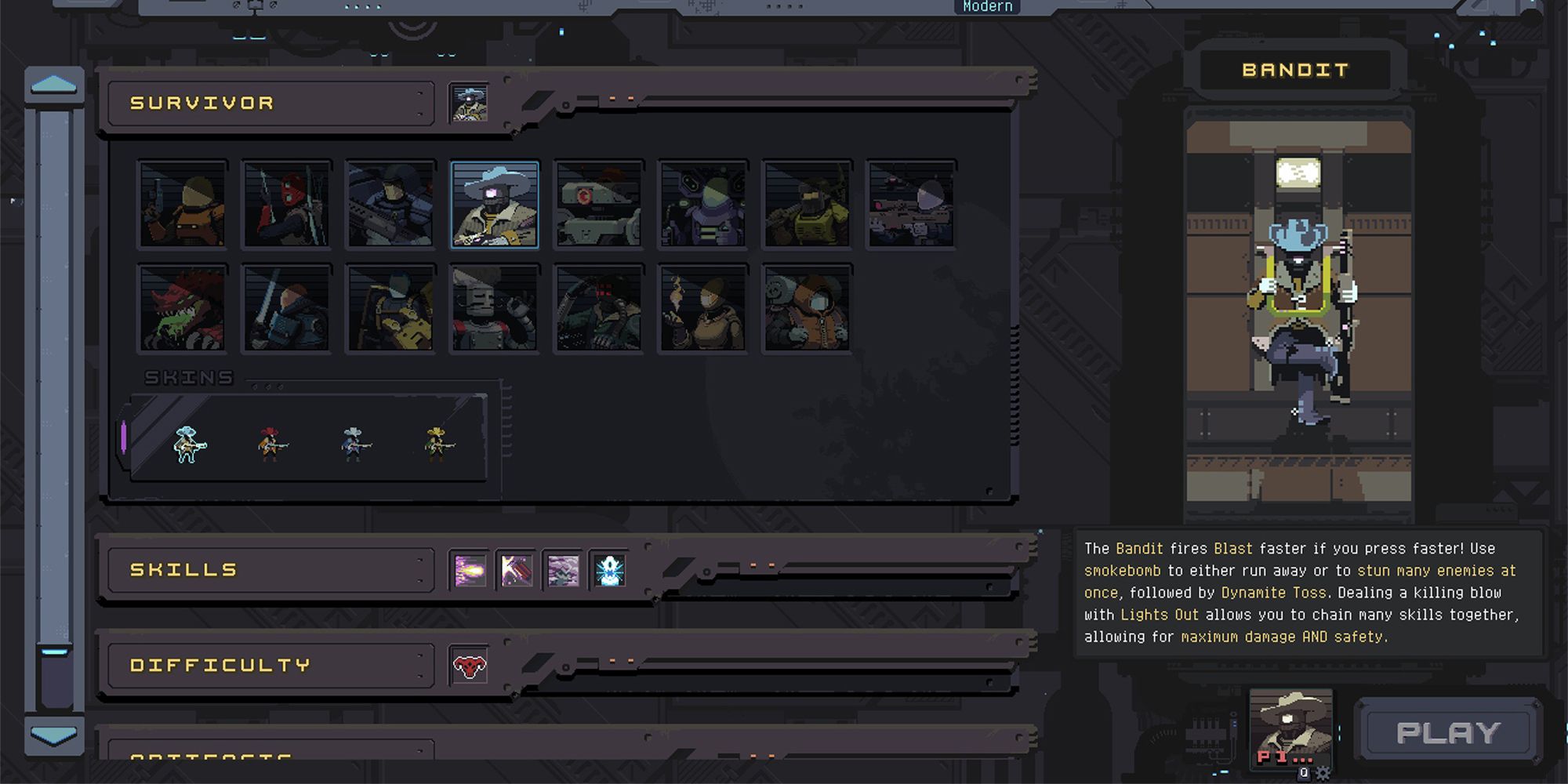 bandit character select