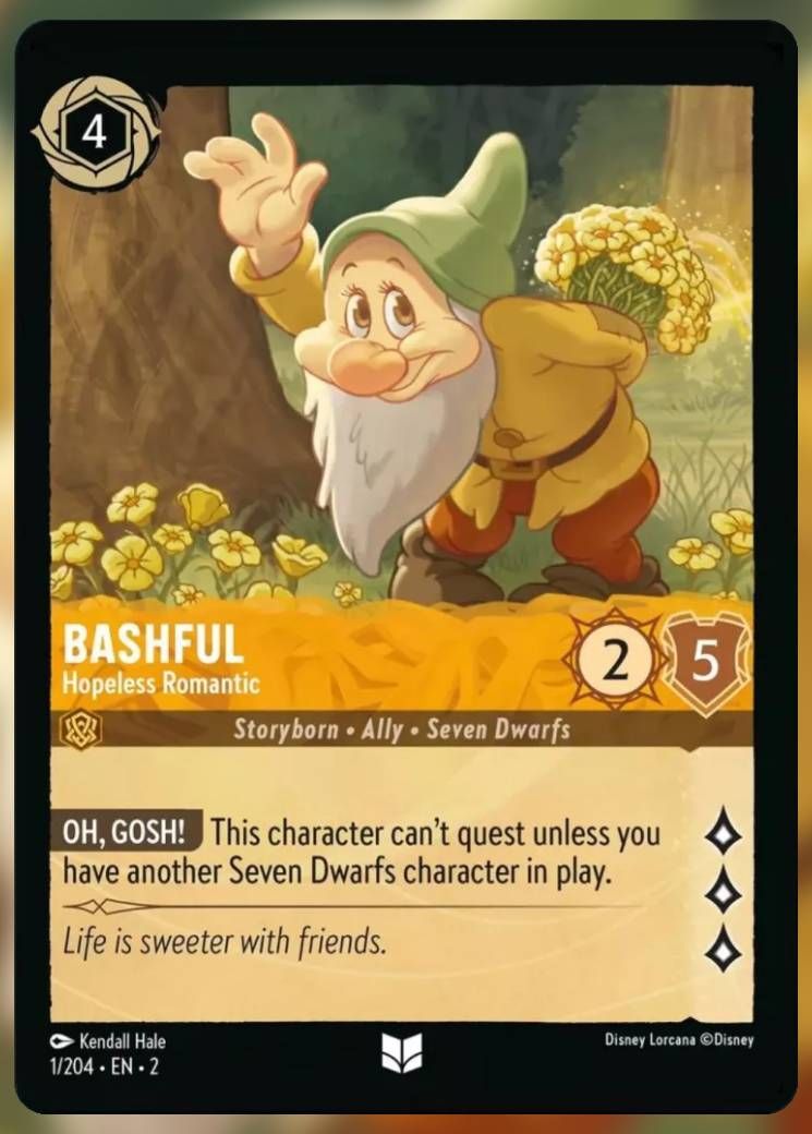bashful, hopeless romantic lorcana