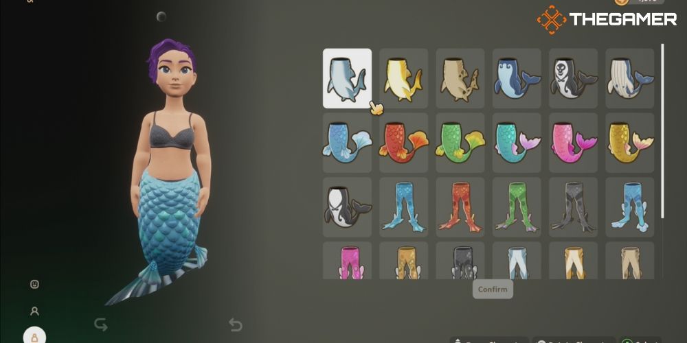 Coral Island: Choosing a tail during your mermaid transformation