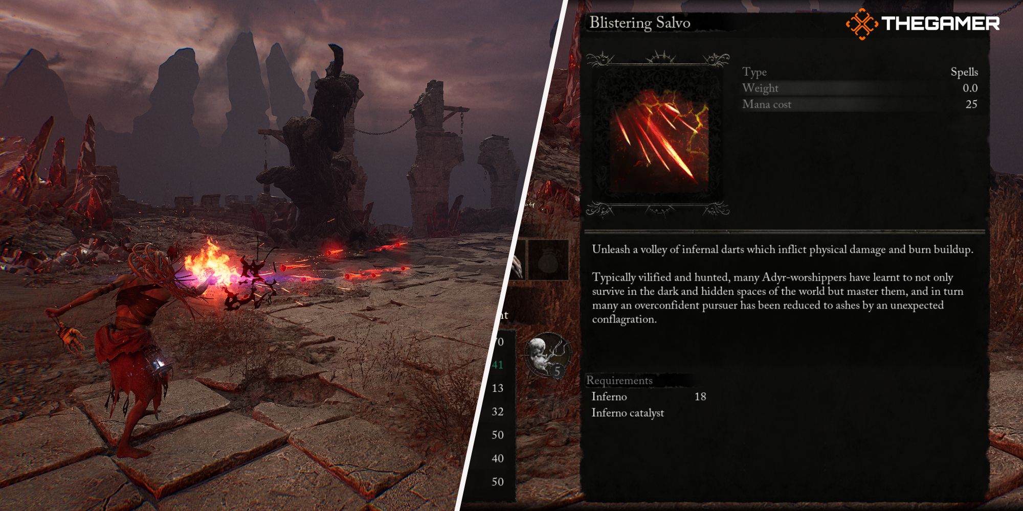 Blistering Salvo spell in Lords of the Fallen