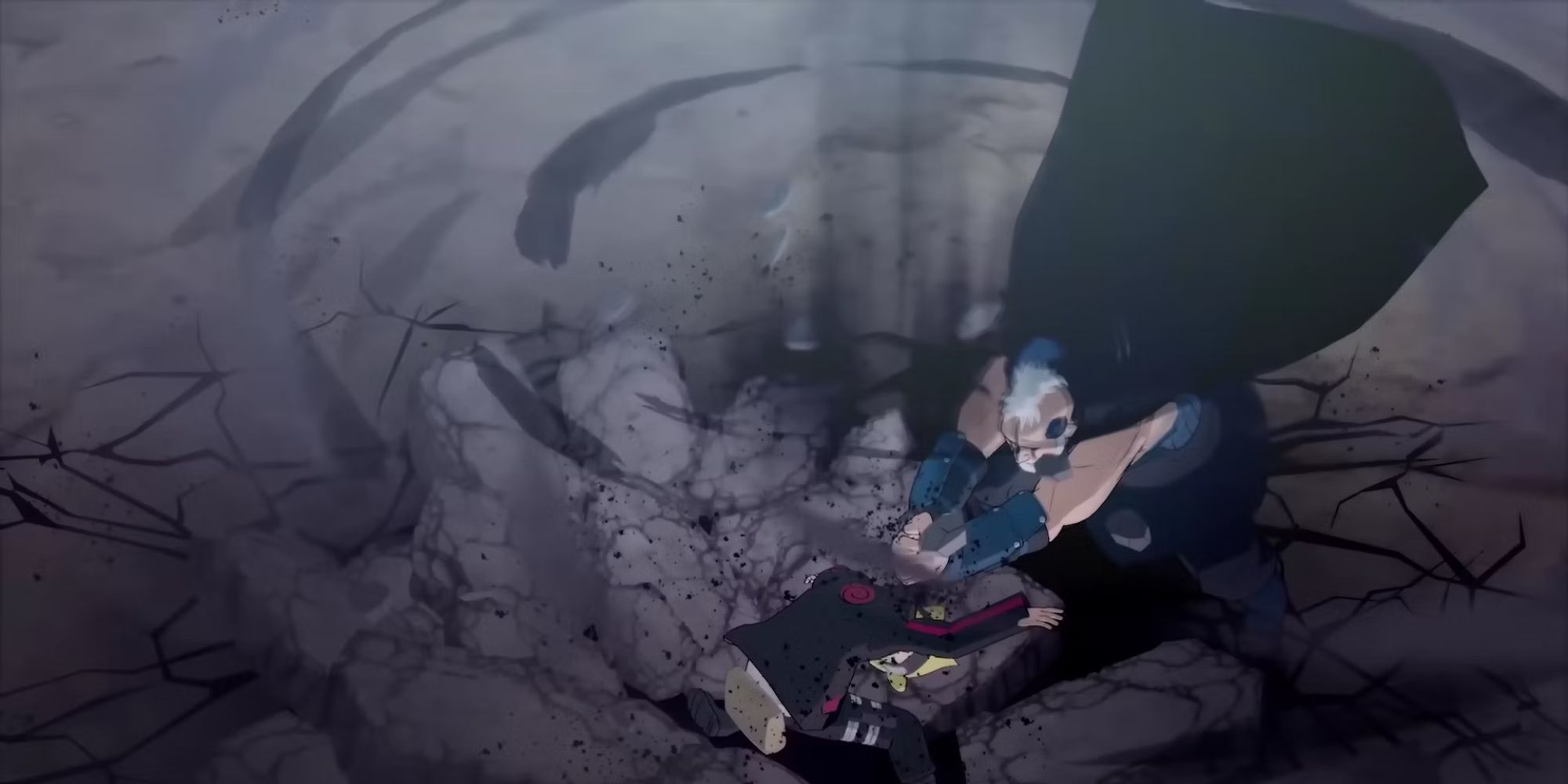 Boro smashing the ground in Ultimate Ninja Storm Connections.
