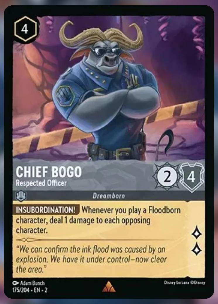 chief bogo, respected officer lorcana