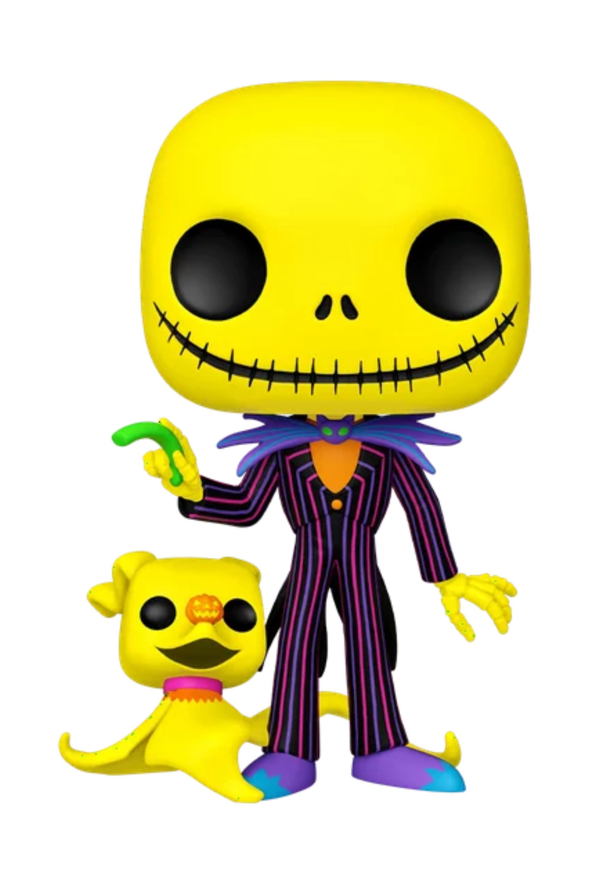 Funko Pop! Jumbo: The Nightmare Before Christmas Blacklight - Jack & Zero