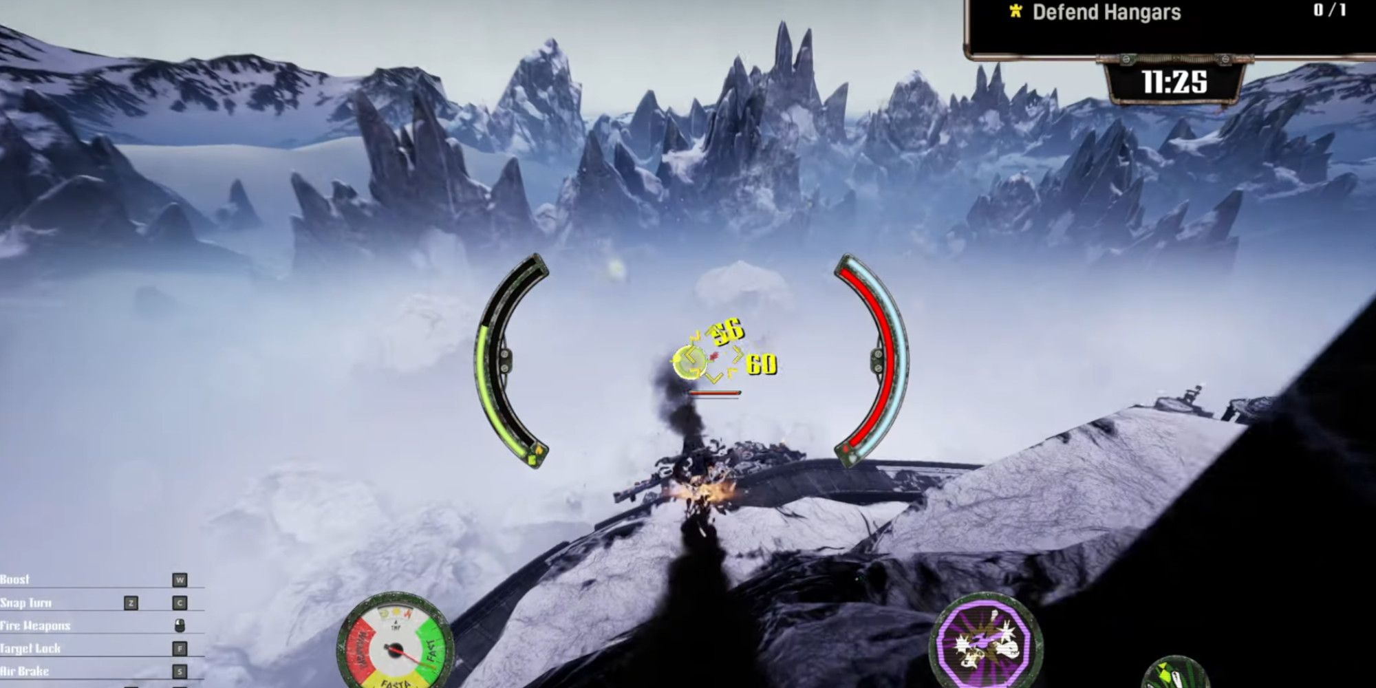 Dakka Squardon flying by a moutain