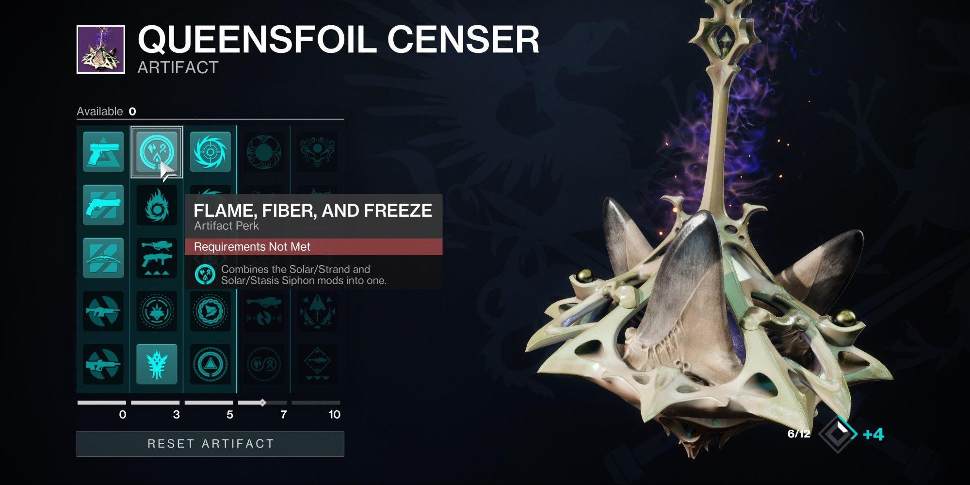 Destiny 2 Season Of The Wish Queensfoil Censer Artifact Mods Column 2