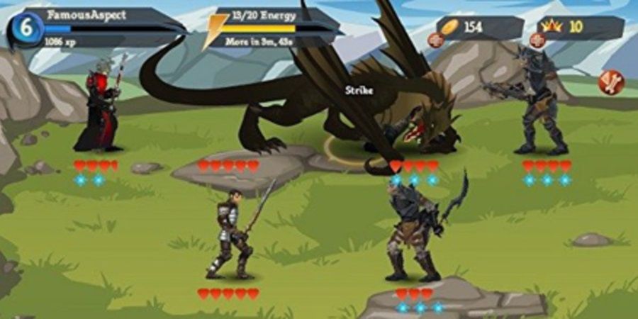Dragon Age Legends Battle Scene with Dragon