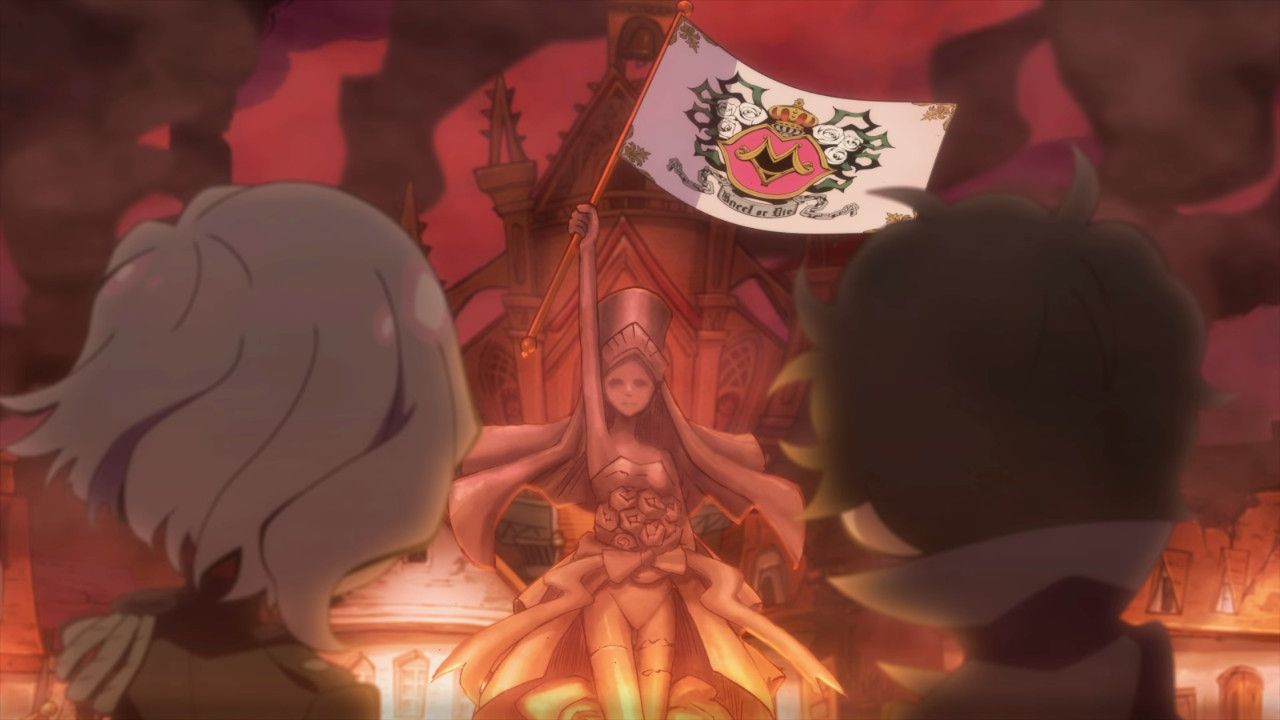 erina and joker looking at marie's flag persona 5 tactica p5t