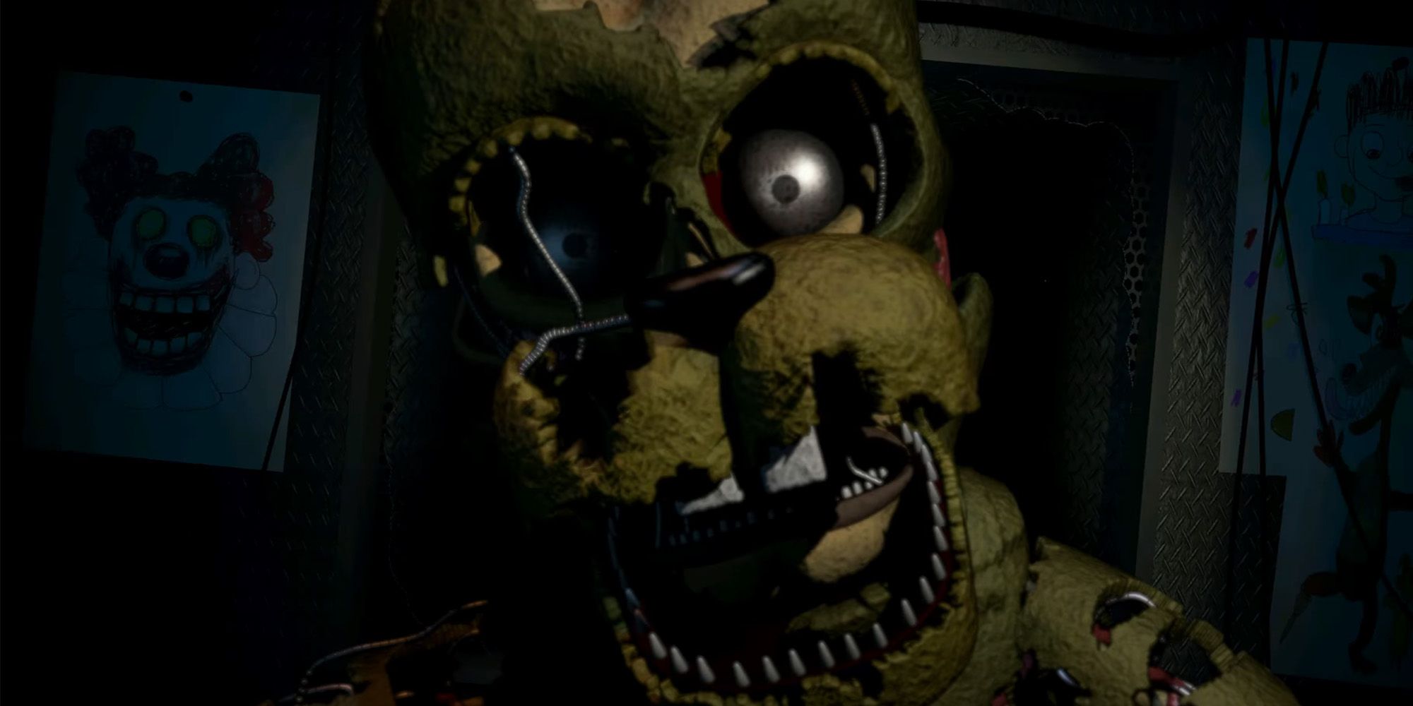 Fazbear's Pizzeria Simulator (FNAF 6) - Springtrap jumping out of a vent