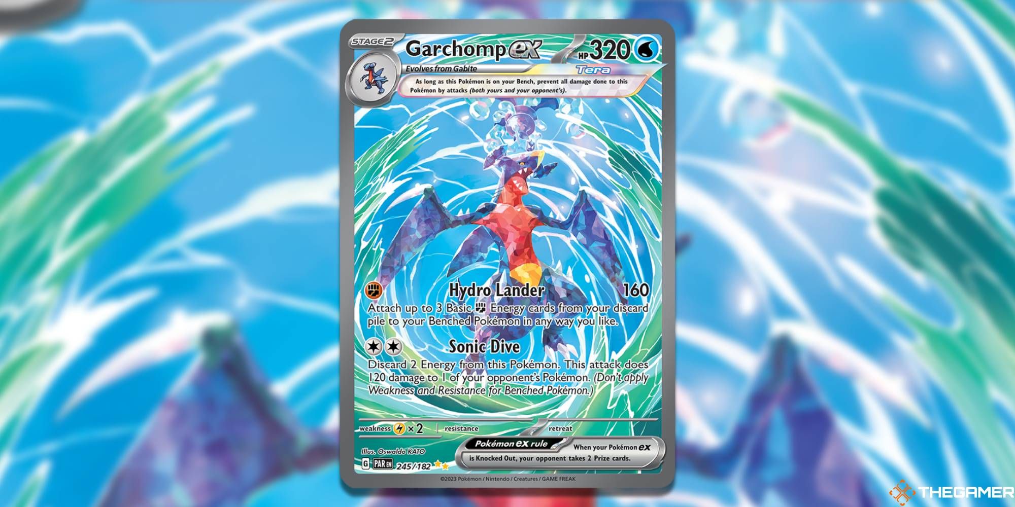 Image of the card Garchamp ex  in Pokemon TCG, with artby Oswaldo KATO