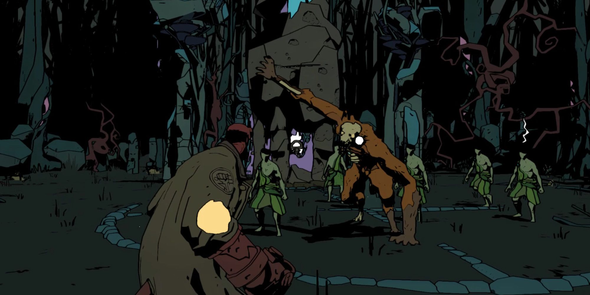 Hellboy in the Woods in Hellboy: Web of Wyrd
