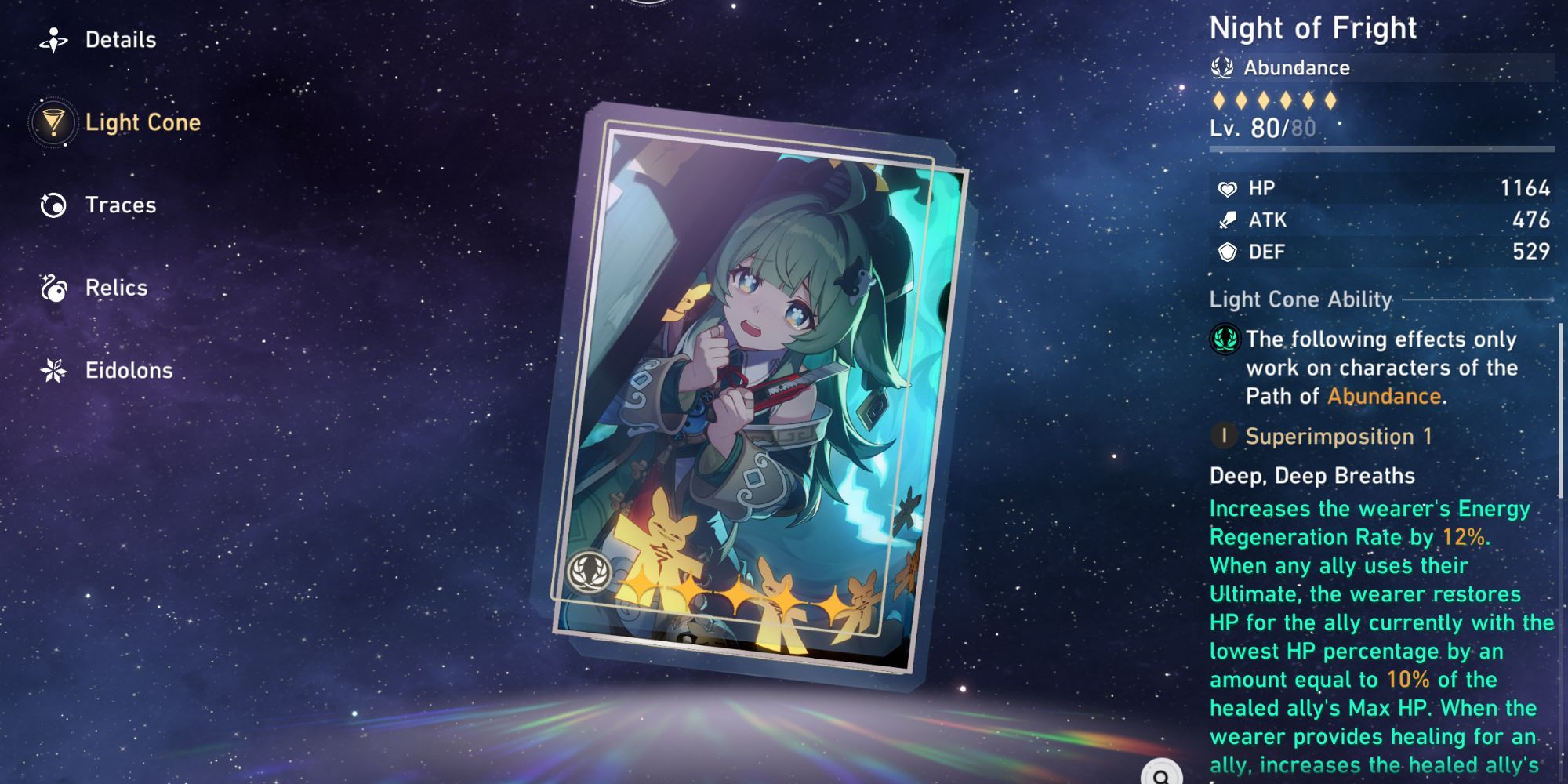 Honkai Star Rail Huohuo Light Cone Screen