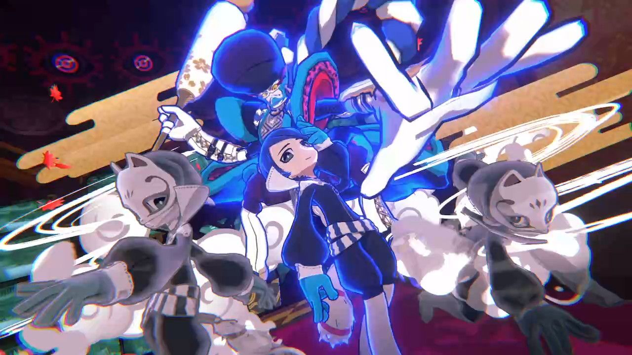 A screenshot of Persona 5 Tactica showing Fox and Goemon along with two hazy clones of Fox