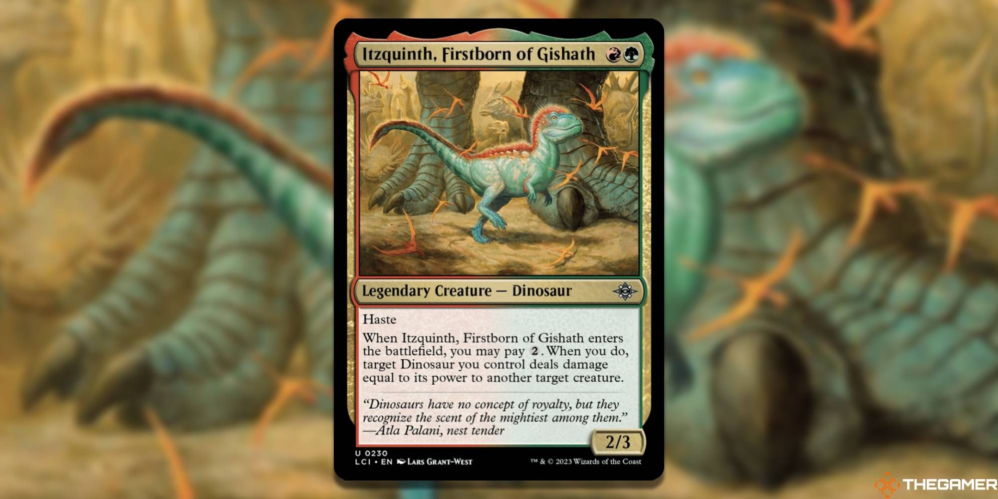 Itzquinth Firstborn of Gishath card and art background
