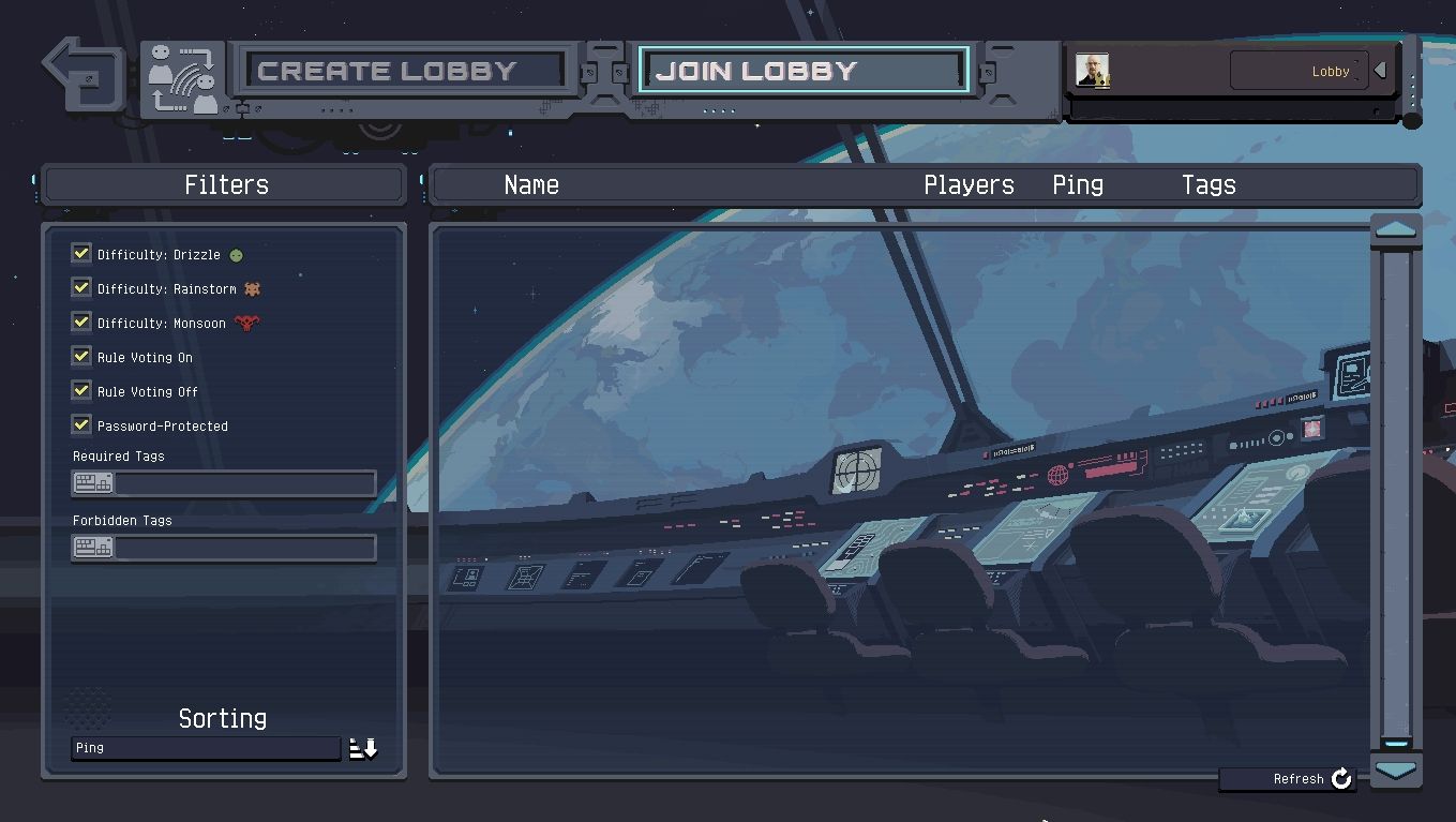 Join Lobby selection in Risk of Rain Returns