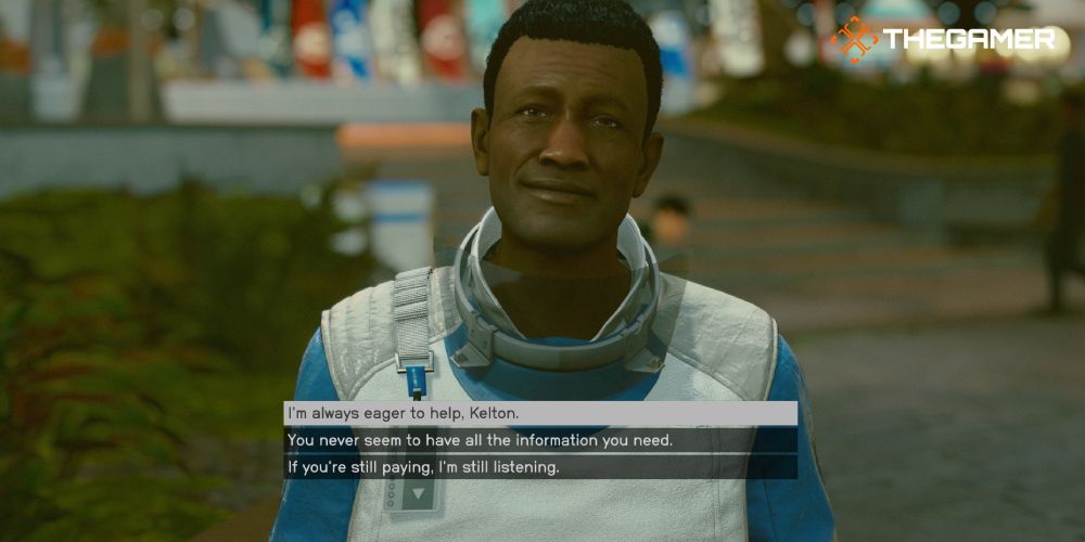 Starfield: Talking to Kelton Frush in New Atlantis to start the quest