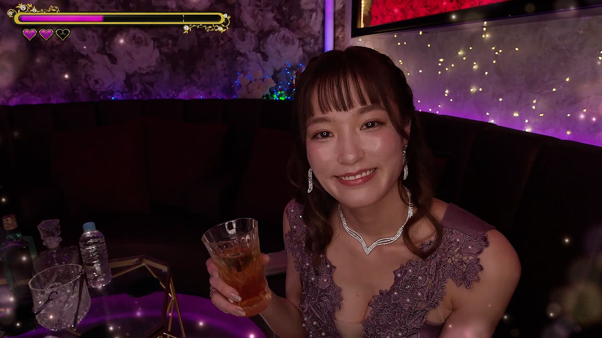 Kokoro holding a glass in Like a Dragon Gaiden