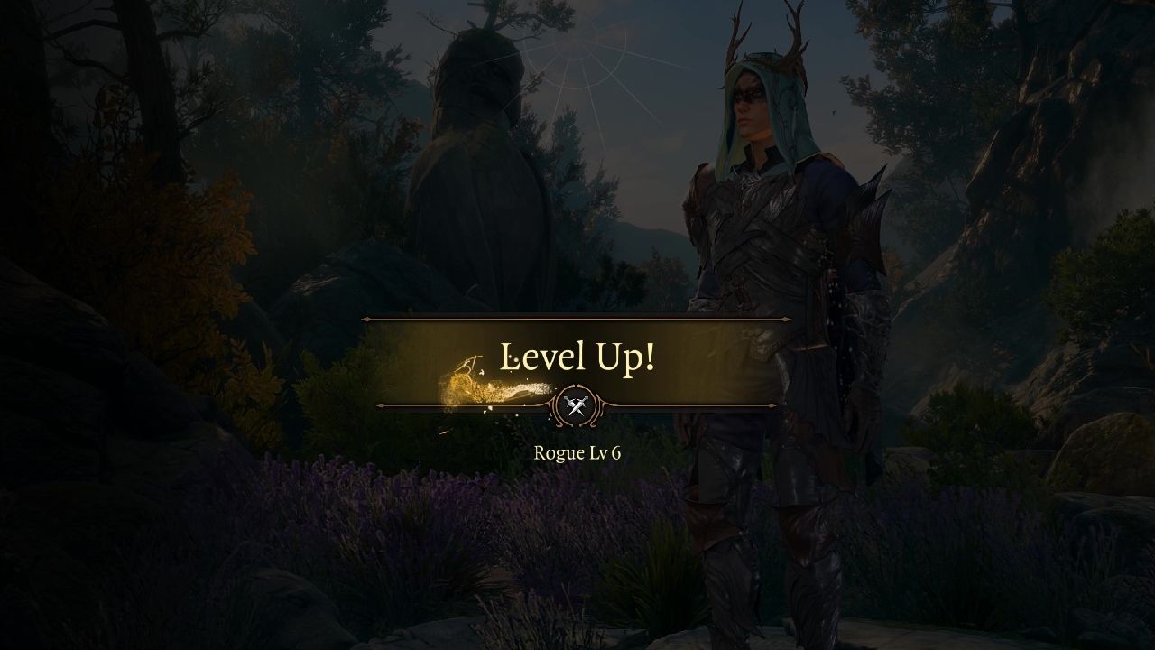 Level Up screen for Rogue Lv 6