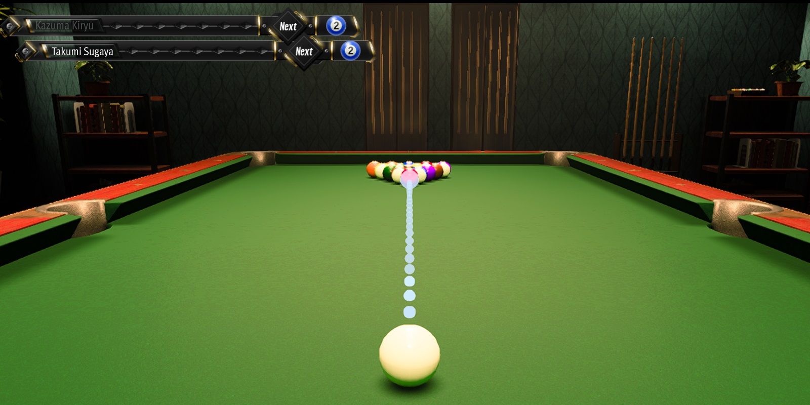 Like A Dragon Gaiden Billards first shot