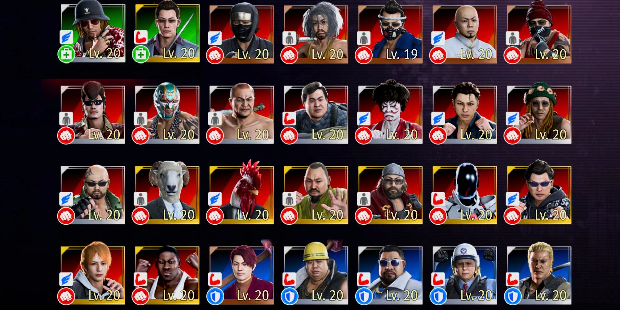 Like A Dragon Gaiden, Coliseum character images