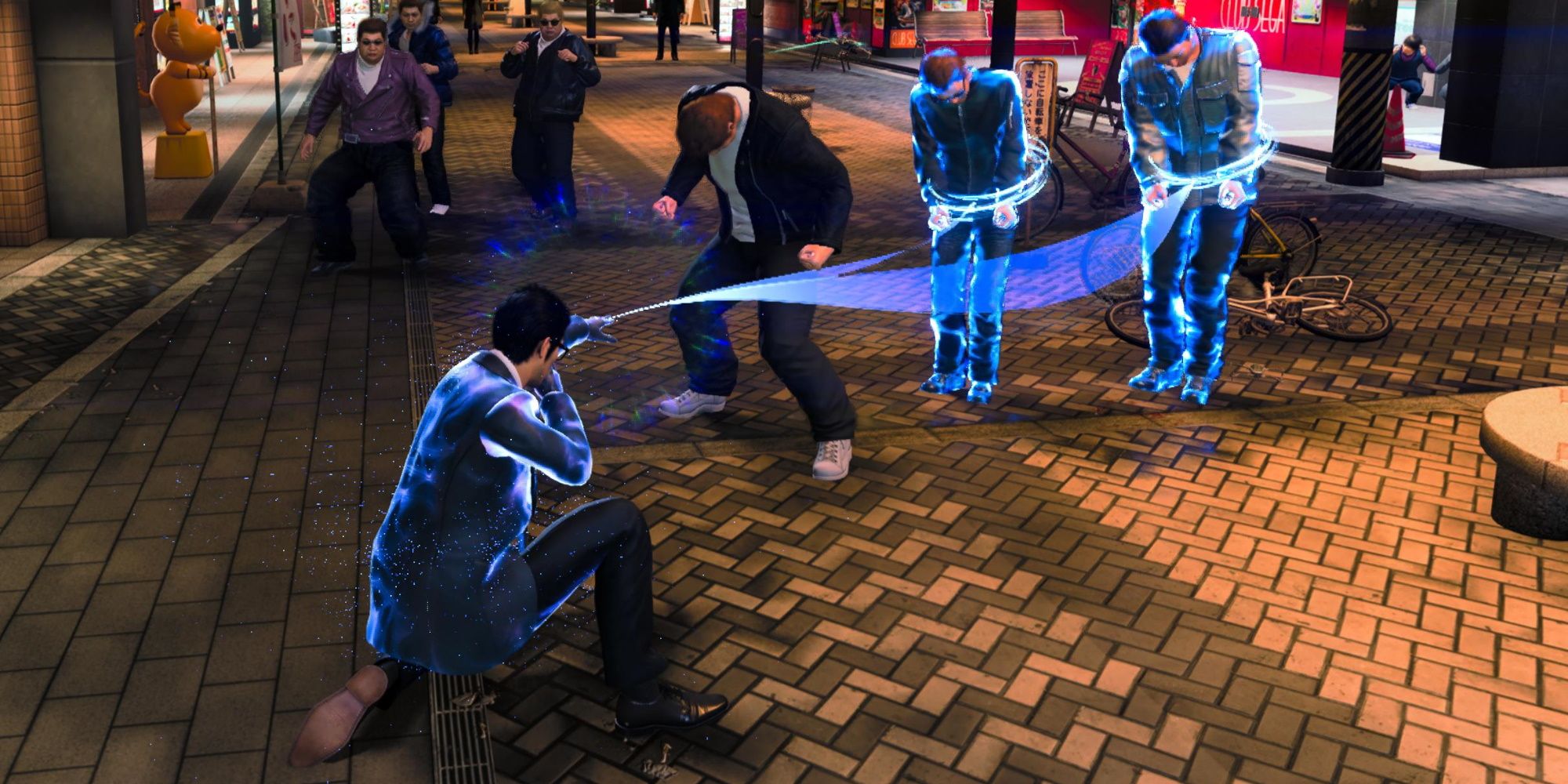 Like a Dragon Gaiden, Combat Tips, Using the Spider Gadget to tether enemies