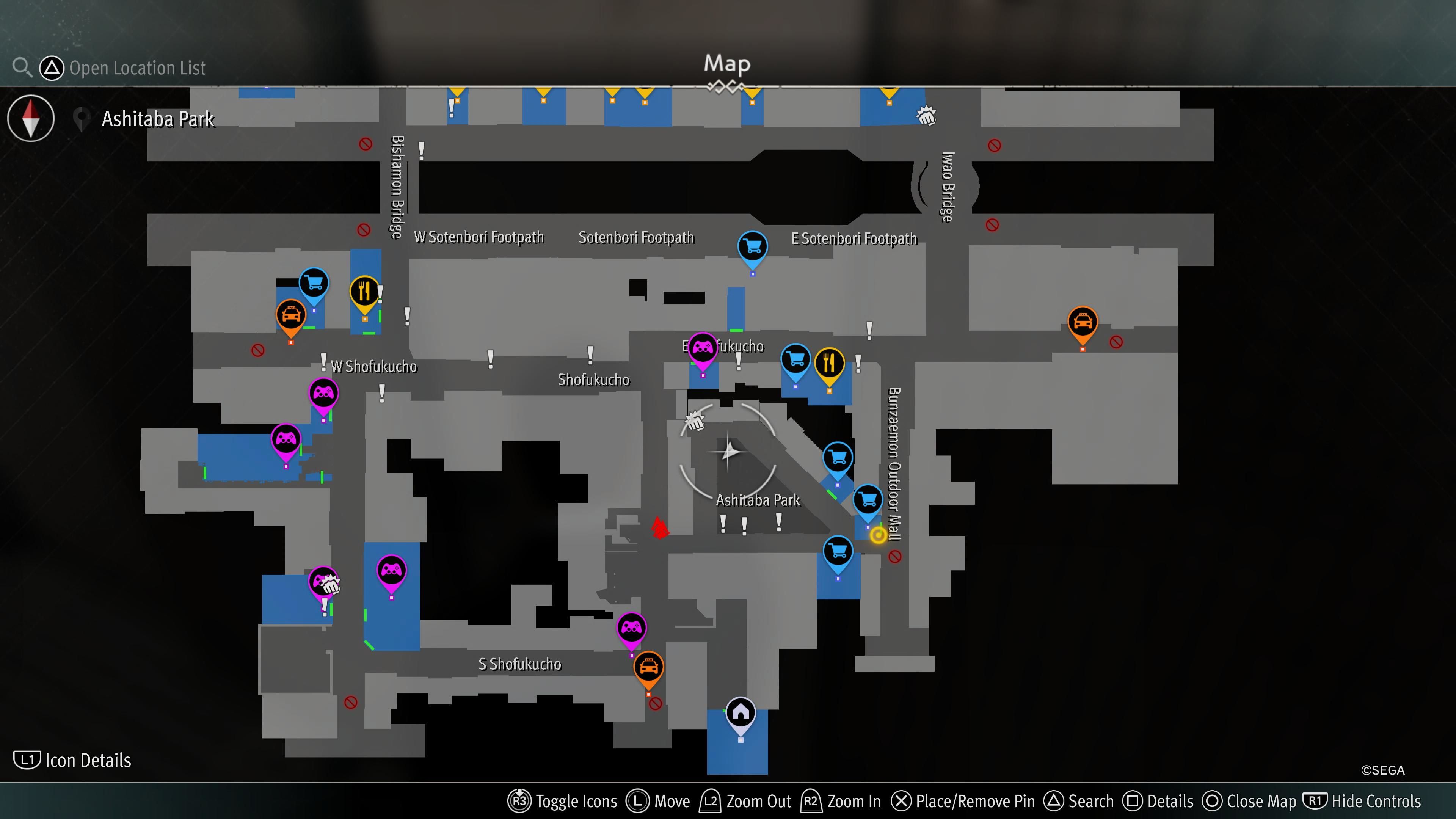 Like a Dragon Gaiden, Locker Key B1 Map Location