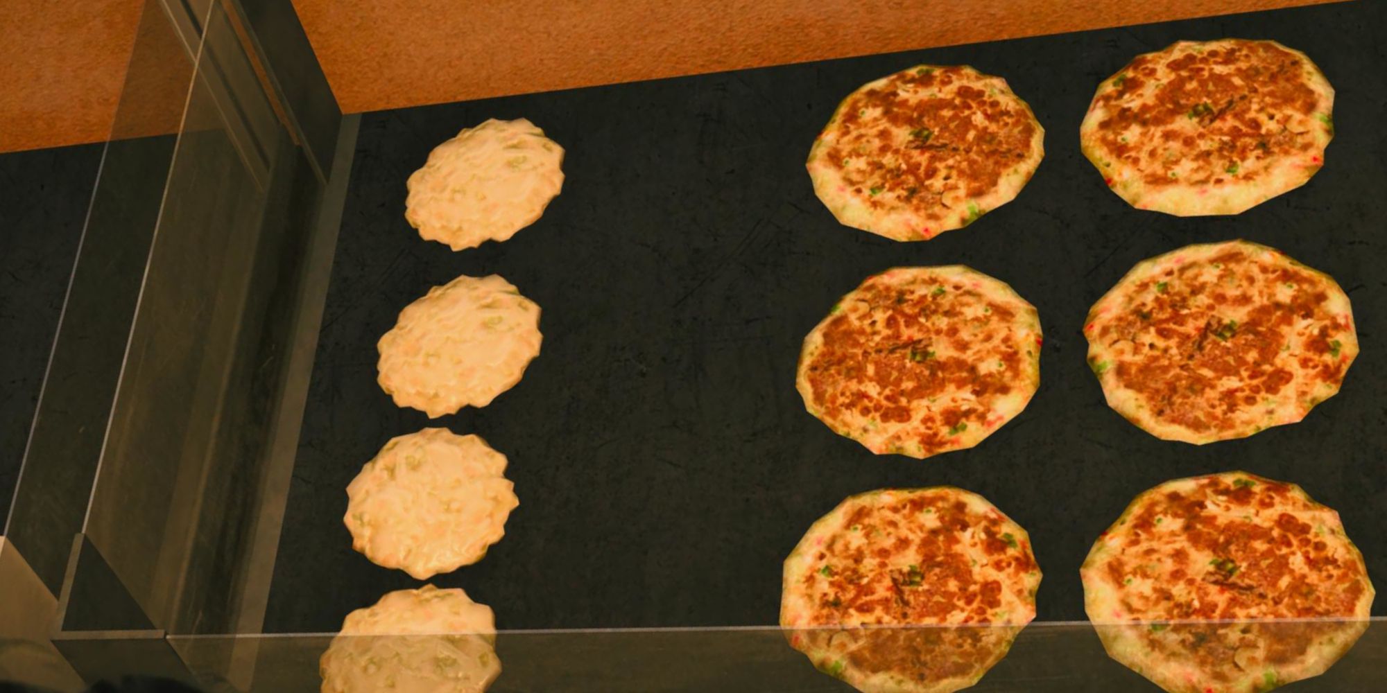 Like A Dragon Gaiden, Okonomiyaki on the grill